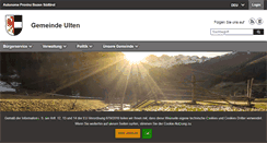 Desktop Screenshot of gemeinde.ulten.bz.it